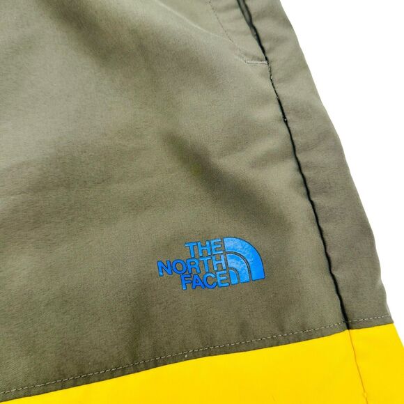 The North Face Swim Trunks Built in Brief Colorblock Boys XL 18-20 Gray Yellow - Picture 3 of 7